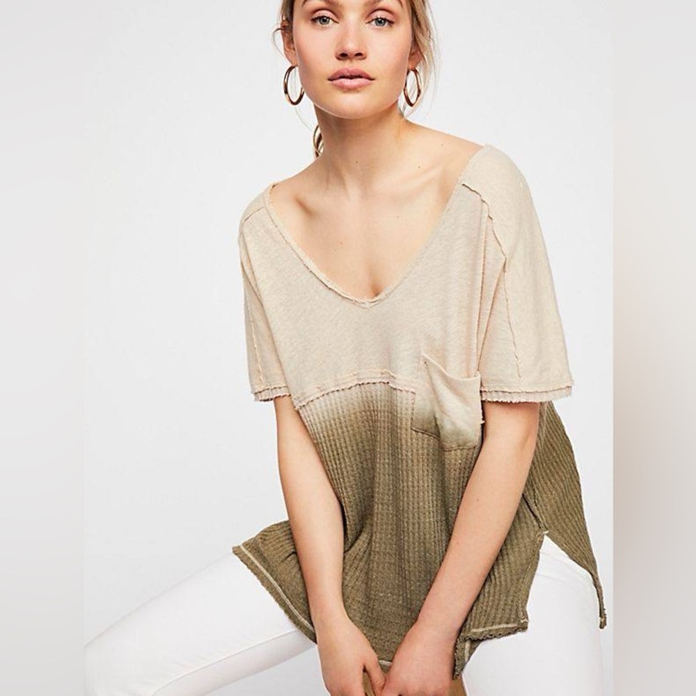 NWOT Free People We The Free Sun Dial tee top T shirt blouse XS